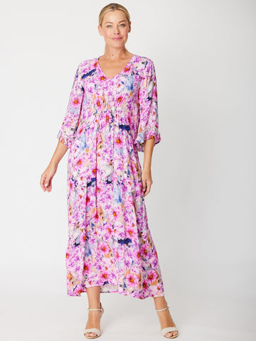 Katie 3/4 Dress-- HotPink - 31611 - New Arrivals