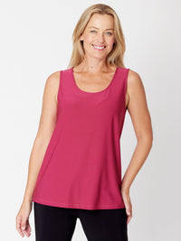 Long Line Tank - Magenta- 31618