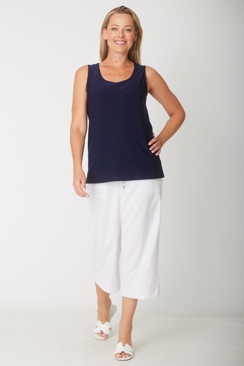 Long Line Tank - Navy - 31618 – Cordelia St