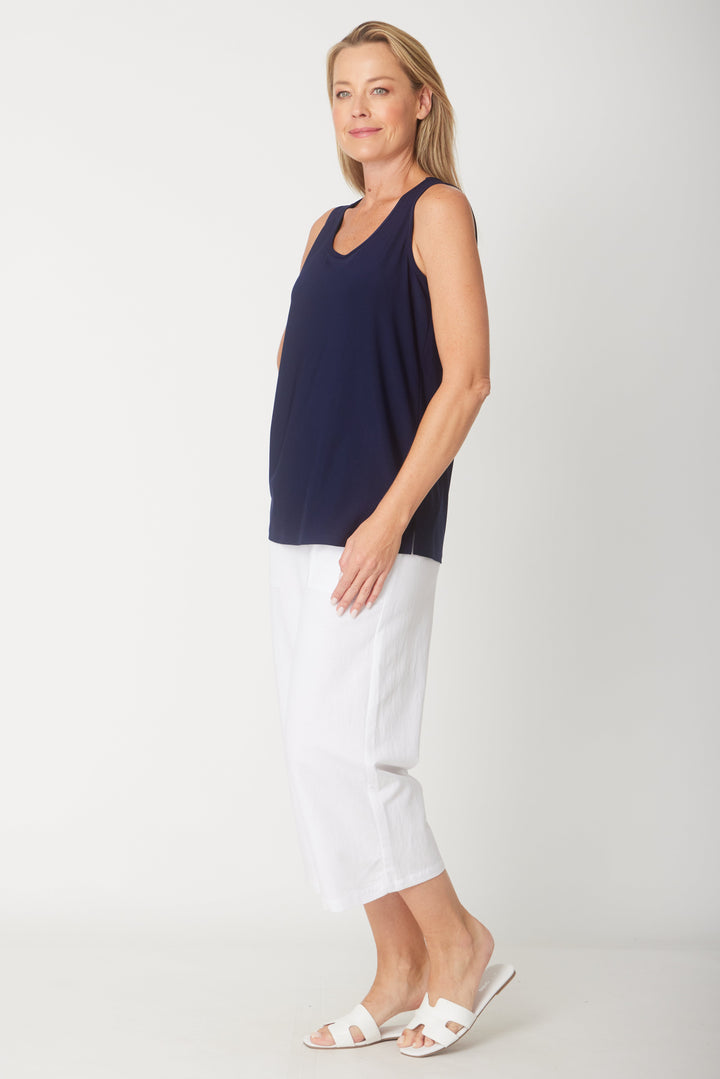 Long Line Tank - Navy - 31618