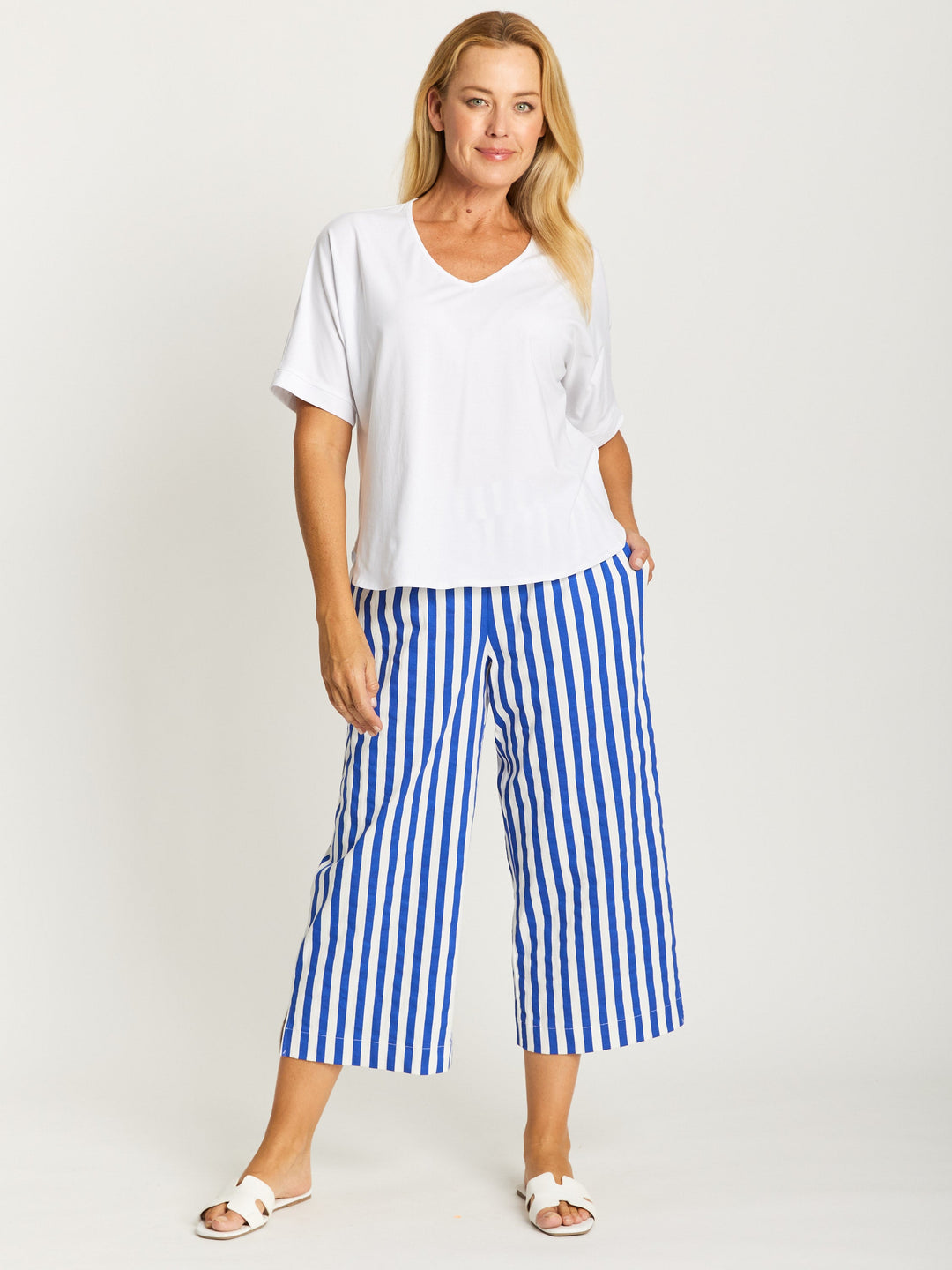 Royalty 3/4 Stripe pant - Royal - 32483