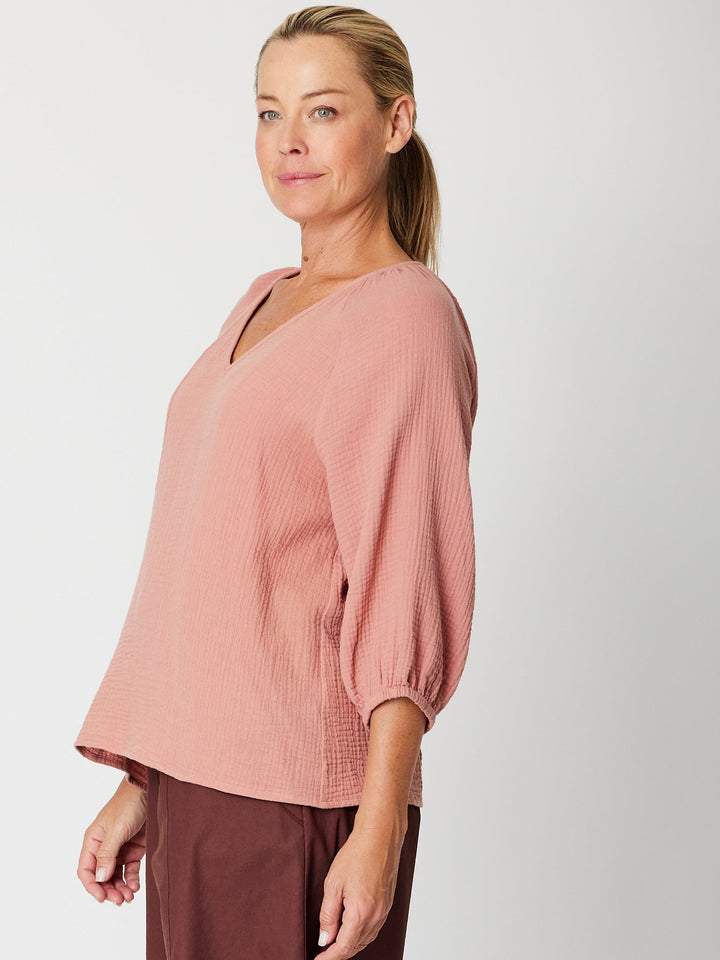 Bubble Cotton Top-- Cinnamon -31660