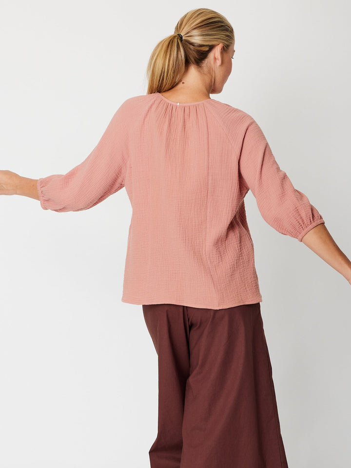 Bubble Cotton Top-- Cinnamon -31660