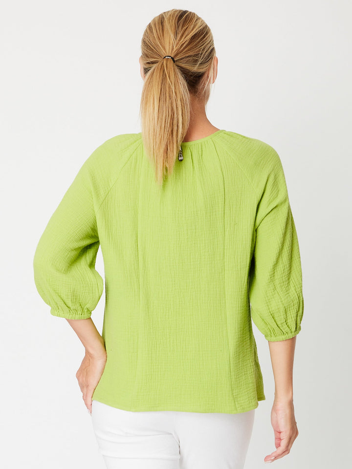 Bubble Cotton Top-- Lime -31660