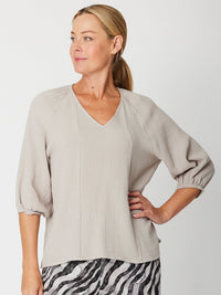 Bubble Cotton Top-- Silver -31660