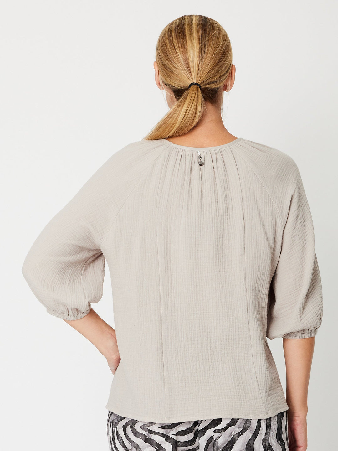 Bubble Cotton Top-- Silver -31660