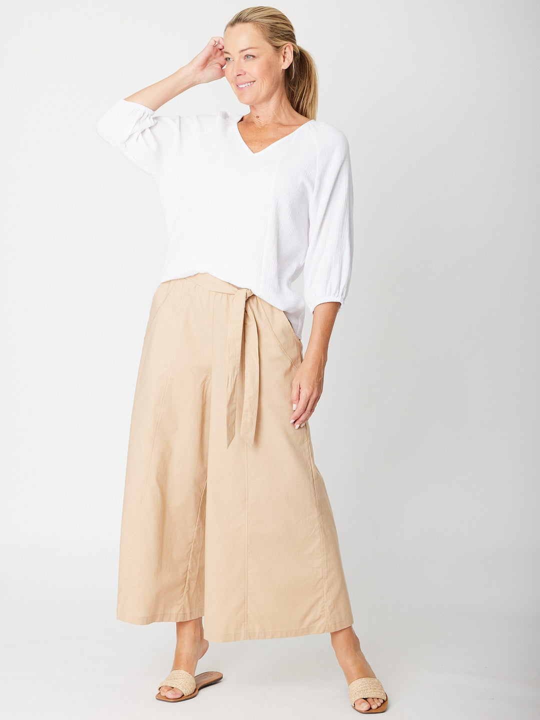 Bubble Cotton Top-- White -31660