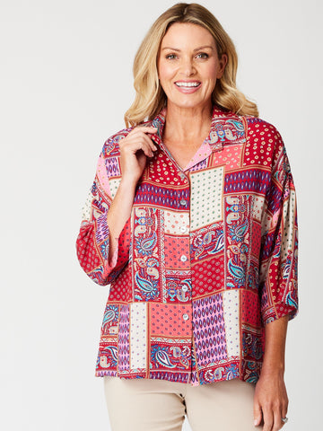 Batwing Rayon Shirt - Pink - 31681 - New Arrivals