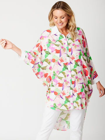 Batwing Tunic Shirt - Hotpink - 31682 - Spring/Summer