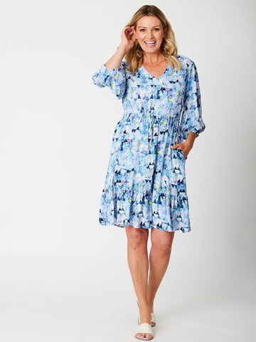 Sandy Shores Rayon Dress - Blue - 31711 - Cordelia St