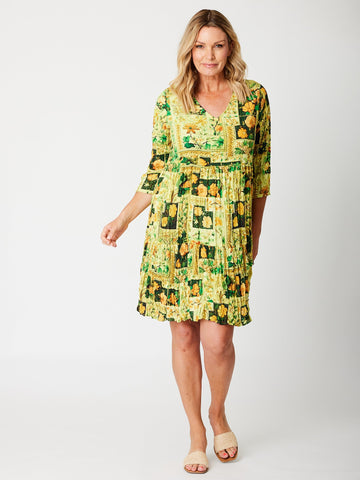 Crinkle Rayon Dress - Citris - 31718 - 