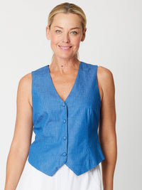 Denim Vest - Denim - 31726
