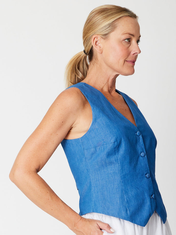 Denim Vest - Denim - 31726