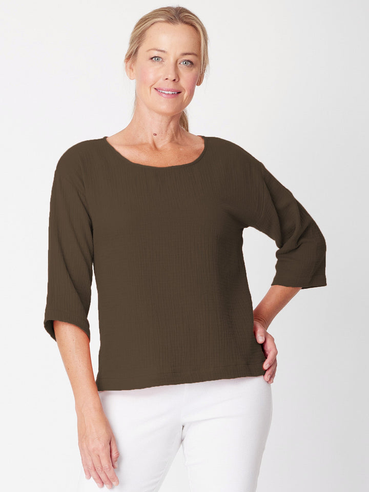 Tarin 3/4 Top - Choc - 31729