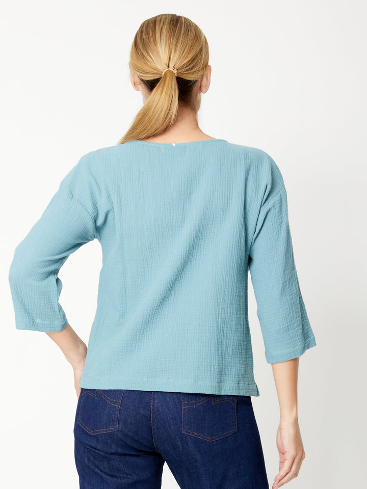 Tarin 3/4 Top - Dusty Teal- 31729