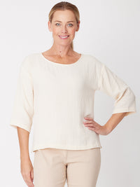 Tarin 3/4 Top - Ivory - 31729