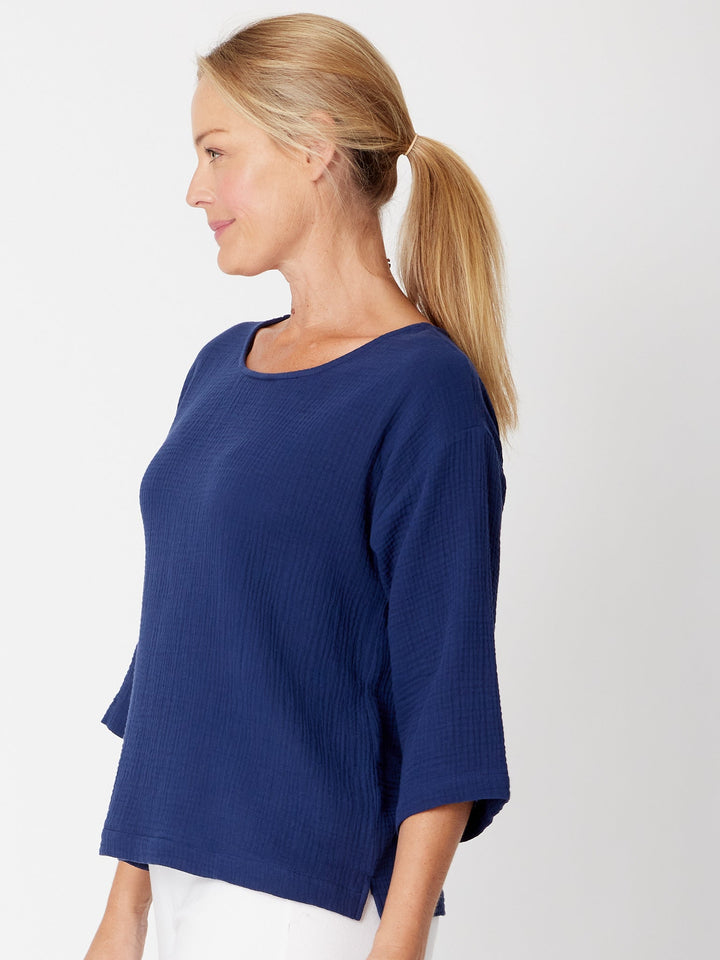 Tarin 3/4 Top - Navy - 31729
