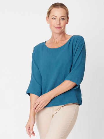 Tarin 3/4 Top - Petrol - 31729 - Luna Sky