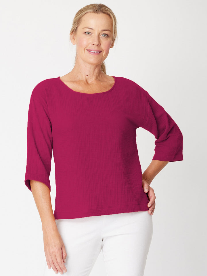 Tarin 3/4 Top - Raspberry - 31729