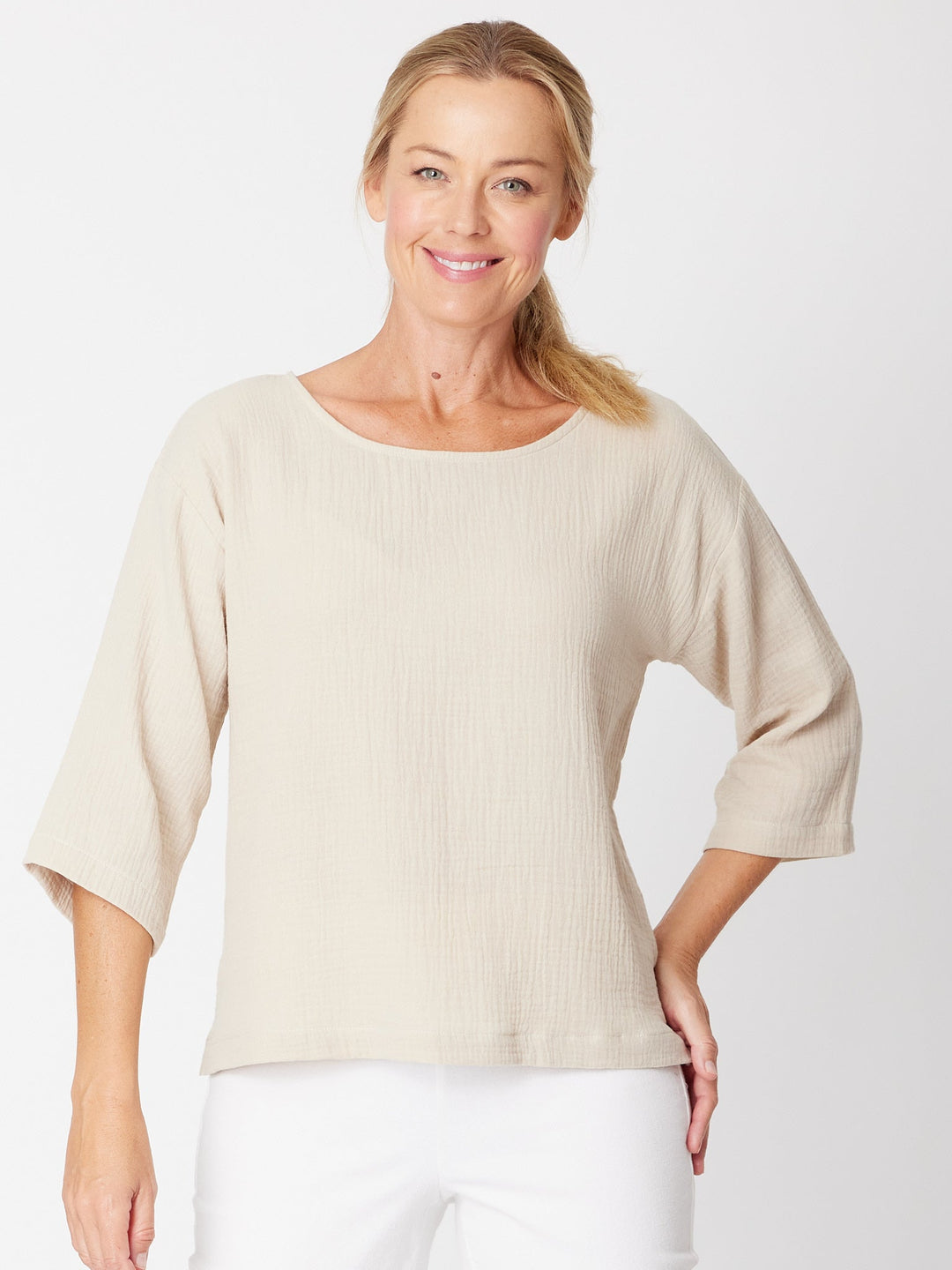 Tarin 3/4 Top - Straw - 31729