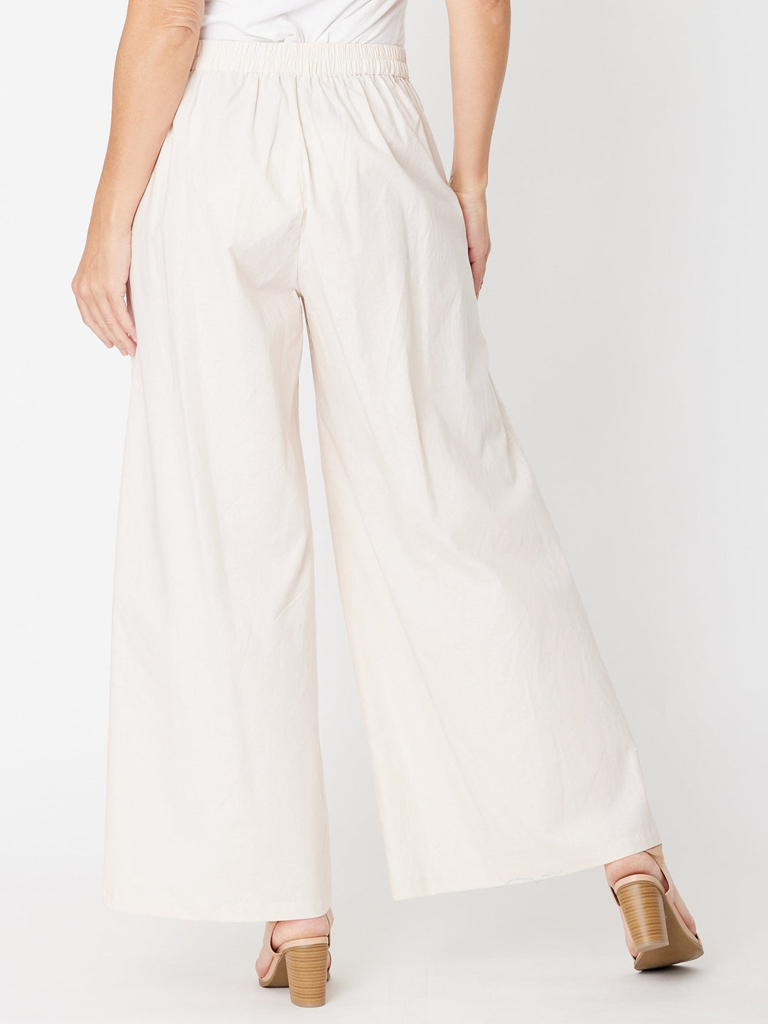 Luna Linen Wide Leg Pant - Sand - 31742