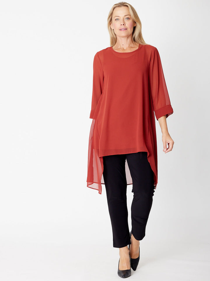 Hi Lo Drama Top - Cinnamon - 31747