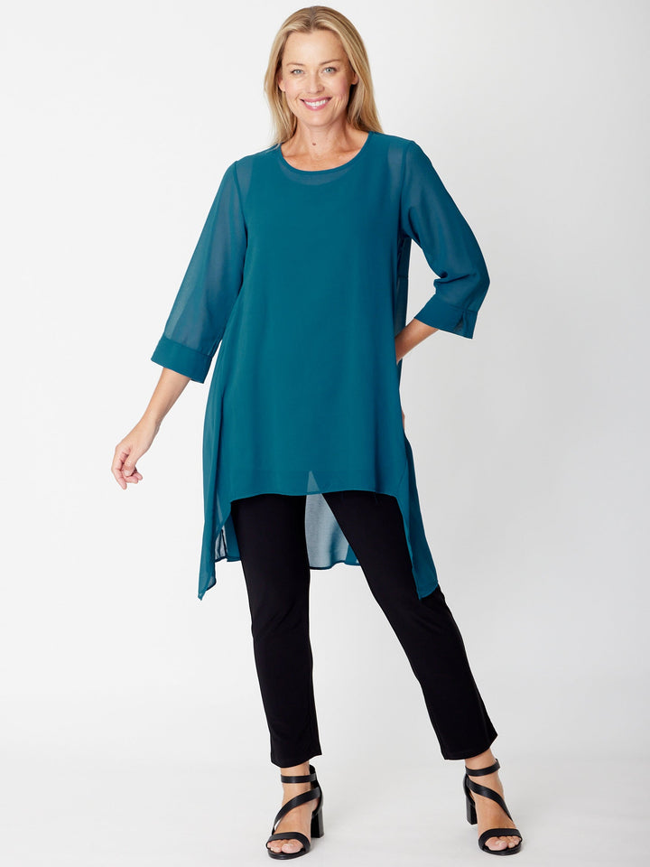Hi Lo Drama Top - Petrol - 31747