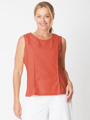 Linen Panel Top - Cinnamon- 31753 - top