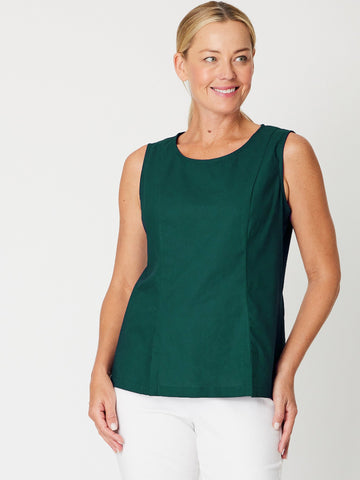 Linen Panel Top - Forest - 31753 - top