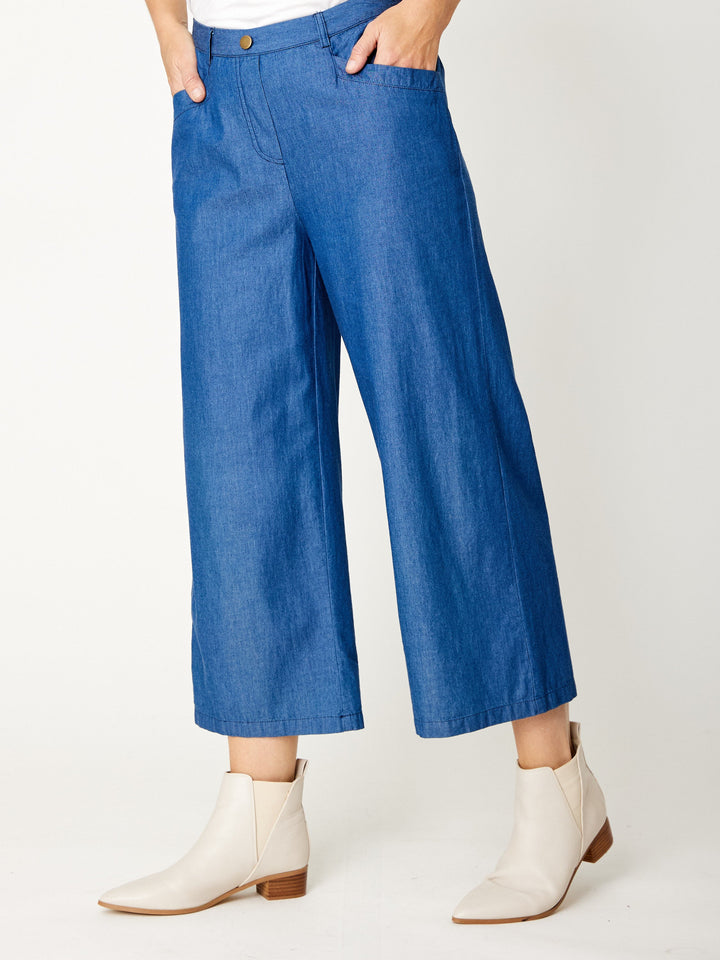 Whitney Crop Denim Pant - Denim - 31799