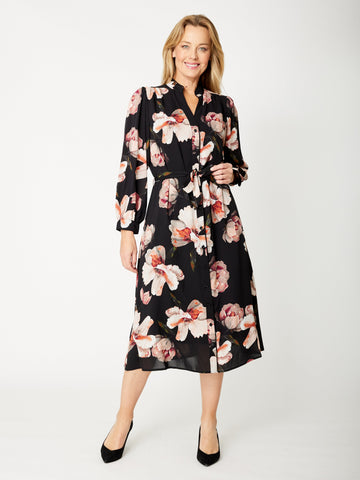 Wren Midi Dress - Black- 31831 - New Arrivals