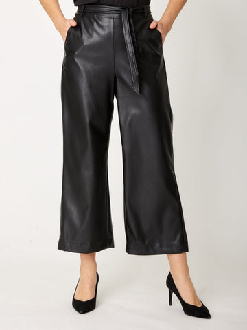 VEGAN LEATHER PANT - Black - 31841 - 