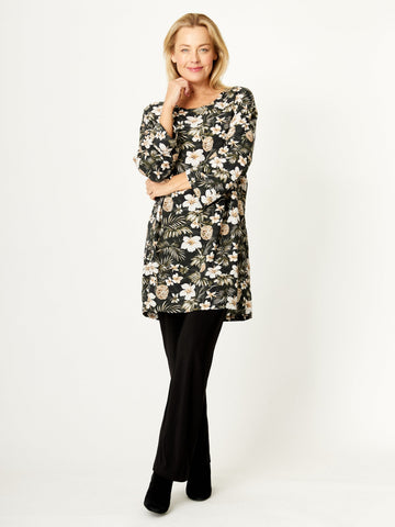 Valentine Tunic Top - Black -31855 - Tunics
