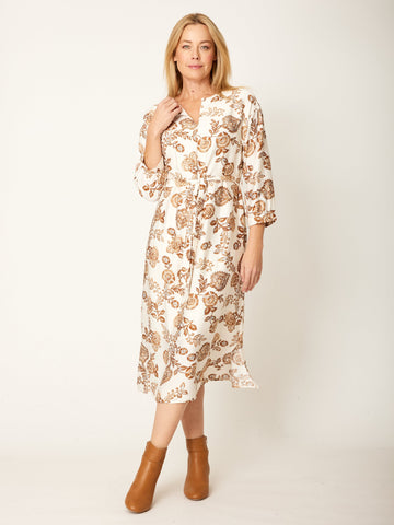 Veronica Midi Dress - Choc- 31869 - Cordelia St