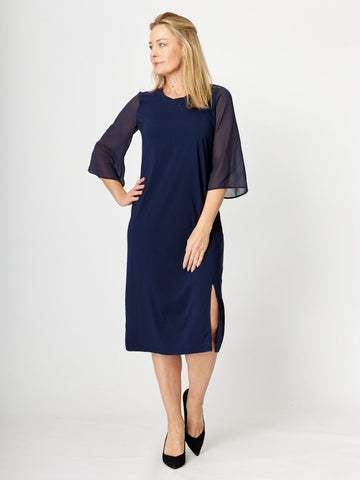 Ursula Cape Dress - Navy - 31873 - 