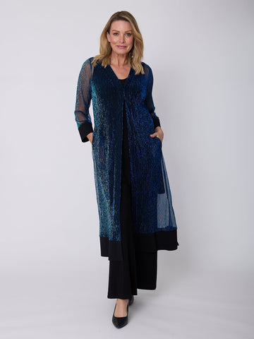 Charlie Metallic Duster - Indigo/Black - 31878 - 