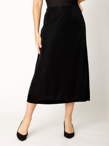 Uberta A Line Skirt - Black - 31882 - Skirts