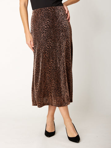 Uberta A Line Skirt - Cinnamon- 31882 - Skirts