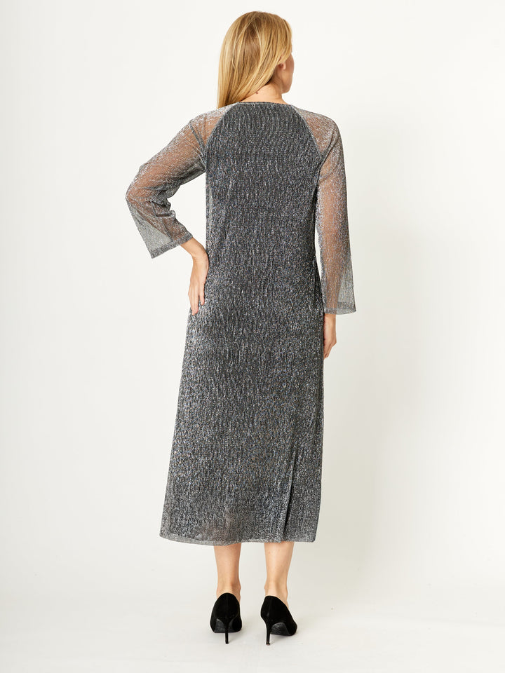 Urika Metallic Dress - Black- 31883
