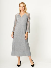 Urika Metallic Dress - Silver - 31883