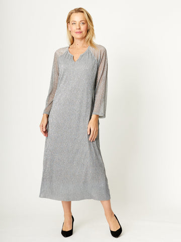 Urika Metallic Dress - Silver - 31883 - 