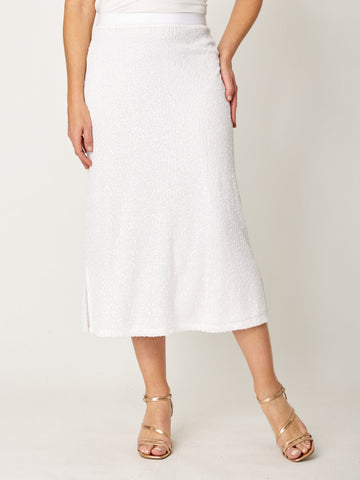 Ulla Midi A Skirt - Winter White - 31885 - 