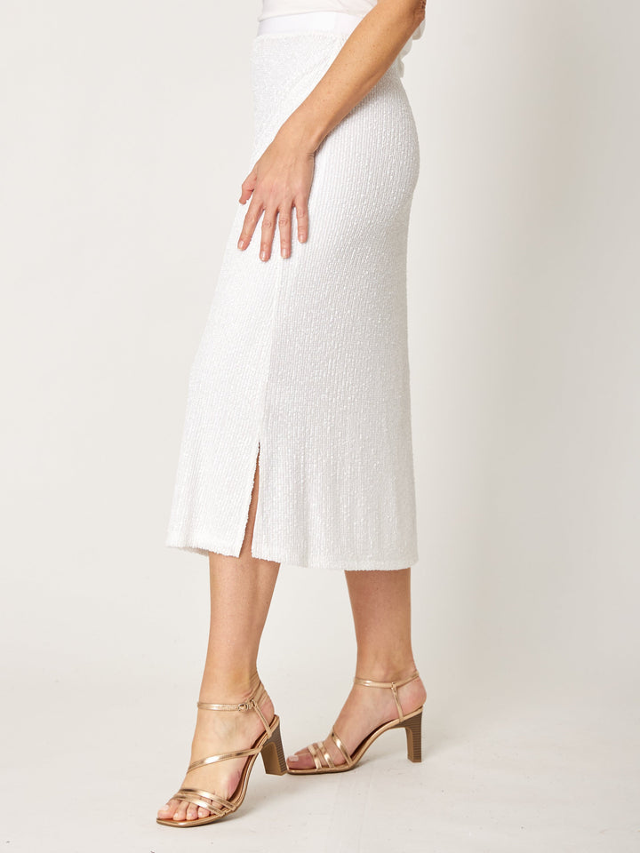 Ulla Midi A Skirt - Winter White - 31885