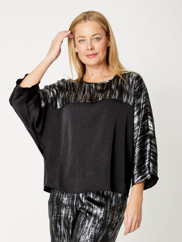 Unity Crinkle Lux Top - Black - 31888 - 