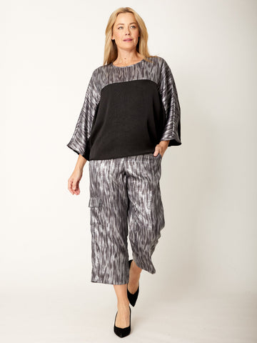 Unity Crinkle Lux Top - Silver - 31888 - 