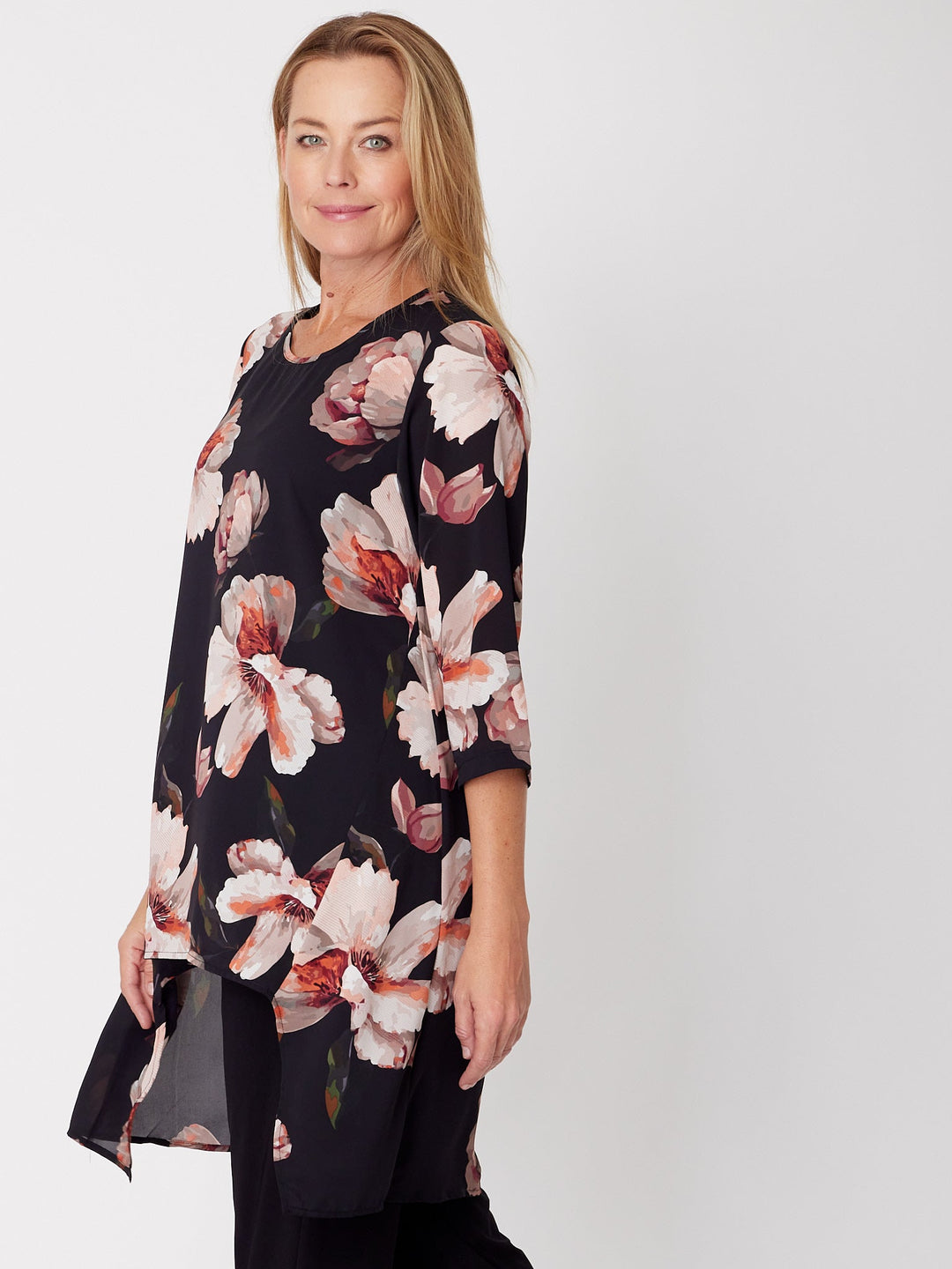 Wren Tunic Top - Black- 31895