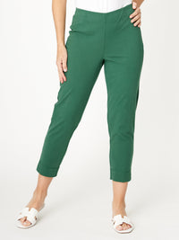 7/8 Slim Cottolen Stretch Pull on Pant COTTOLENE the new bengaline)- Forest 24152