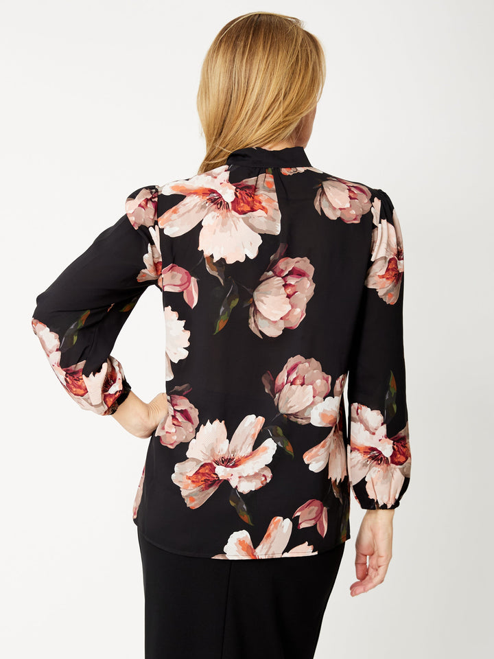 Wren Pussy Bow Top - Floral - 31894
