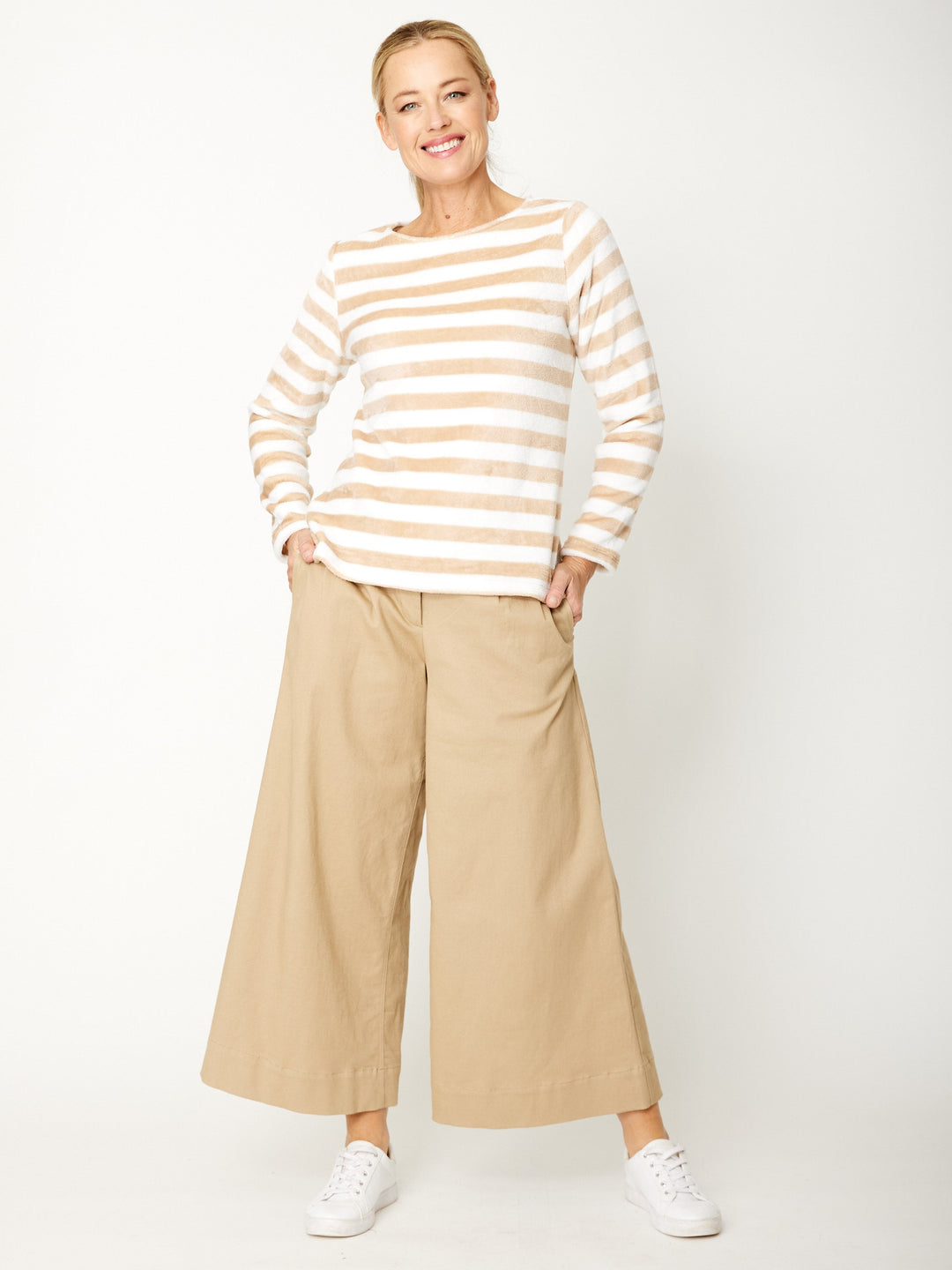 Anywhere Lux Crop Pant - Beige- 31954