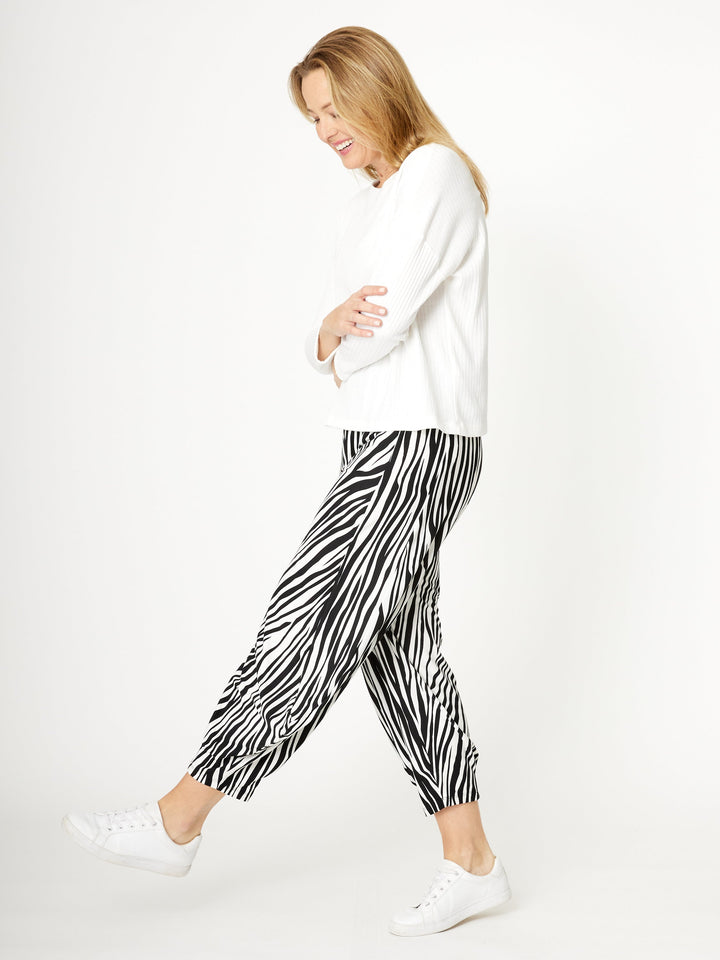 Long Sleeve Knit Top - White - 32015